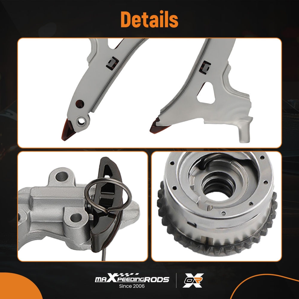 Camshaft Adjuster + Timing Chain Kitfor compatible for Mercedes M276 W212 A207 W221 3.0T 3.5L