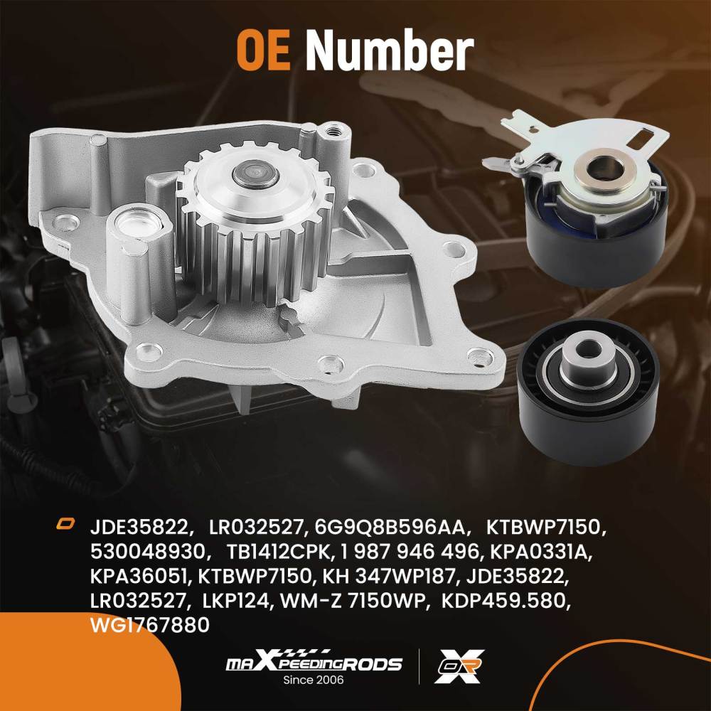 Timing Belt KitWater Pump compatible for Citroen C5 compatible for Ford C-Max compatible for Peugeot 308 508 2.2 HDI