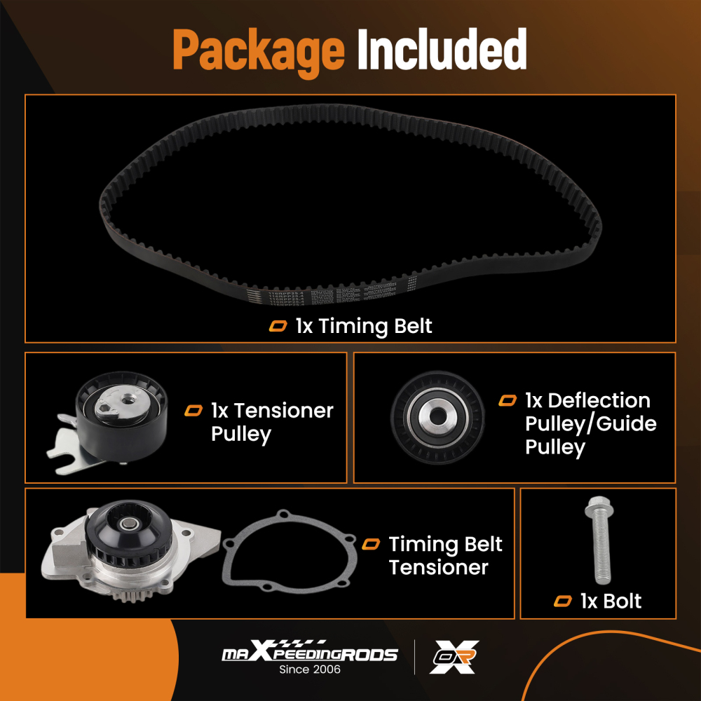 Timing BeltWater Pump Kit compatible for Citroen C4 C5 C8 DS4 compatible for Ford Focus Galaxy 2.0