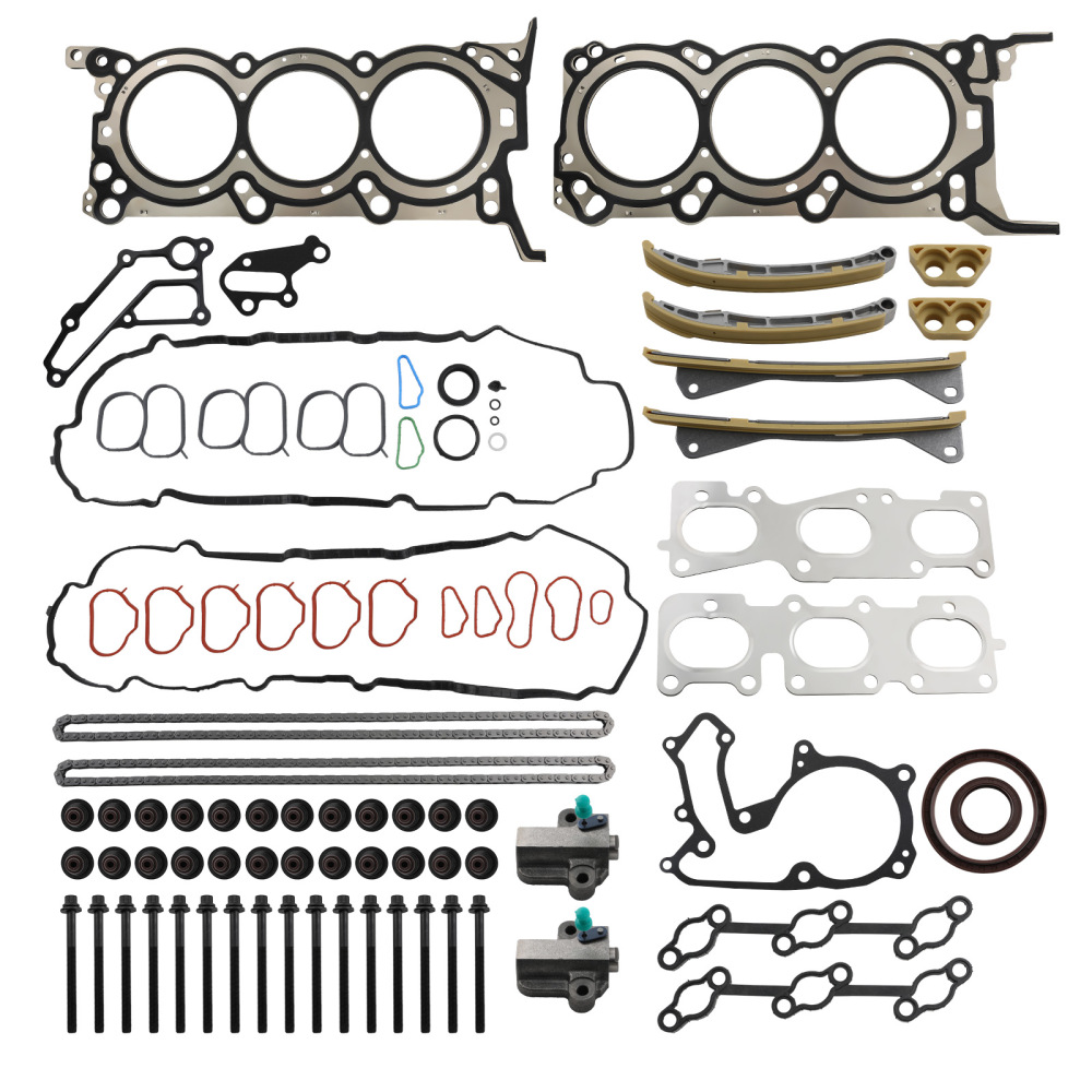 Head Gasket Bolt Set Timing Chain Kit For Sorento compatible for Hyundai Kia 3.3L V6 12-17