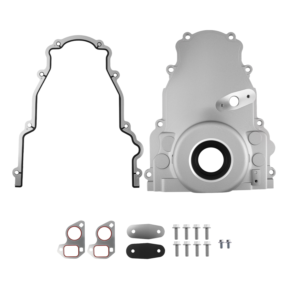 Aluminum Timing Cover Set compatible for Chevrolet Corvette Base 2005-09 12633906 12600326