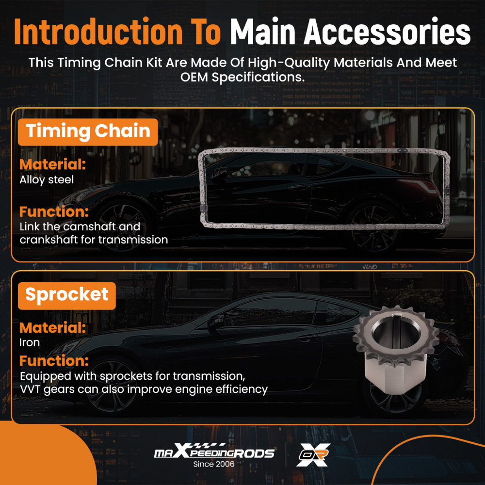 Engine Timing Chain Kit compatible for Lexus ES300h compatible for Toyota Camry L4 2.5L 130500V011