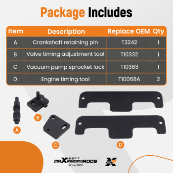 Camshaft Bar Alignment Timing Tool Kit compatible for VW Touareg Phaeton compatible for AUDI A8 T10068A