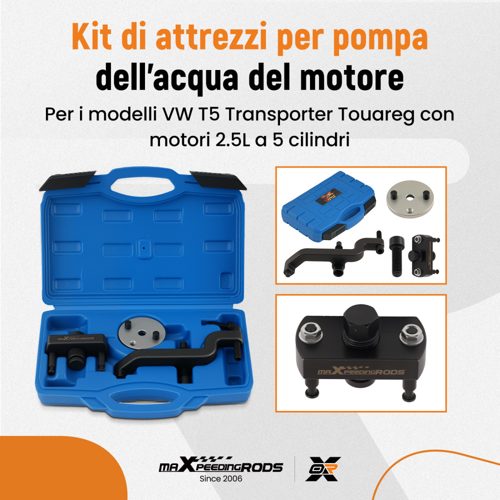 Estrattore Pompa Acqua compatibile per VW T5 2.5L TDI Touareg BLJ BLK BNZ T10221A T10225A