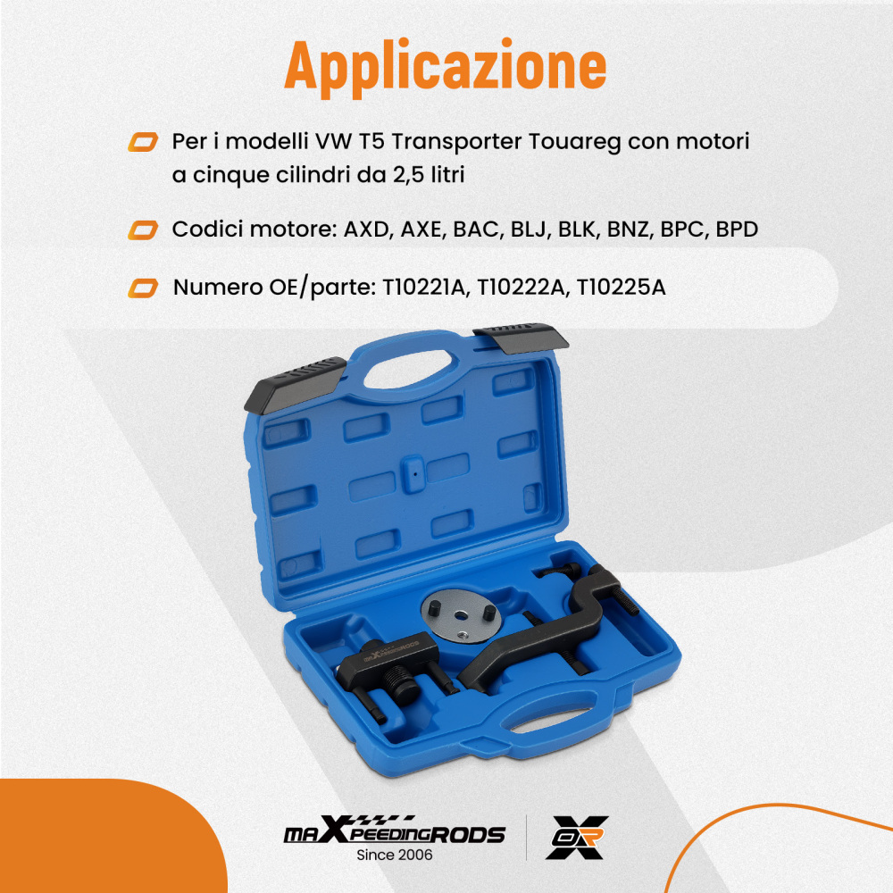 Estrattore Pompa Acqua compatibile per VW T5 2.5L TDI Touareg BLJ BLK BNZ T10221A T10225A