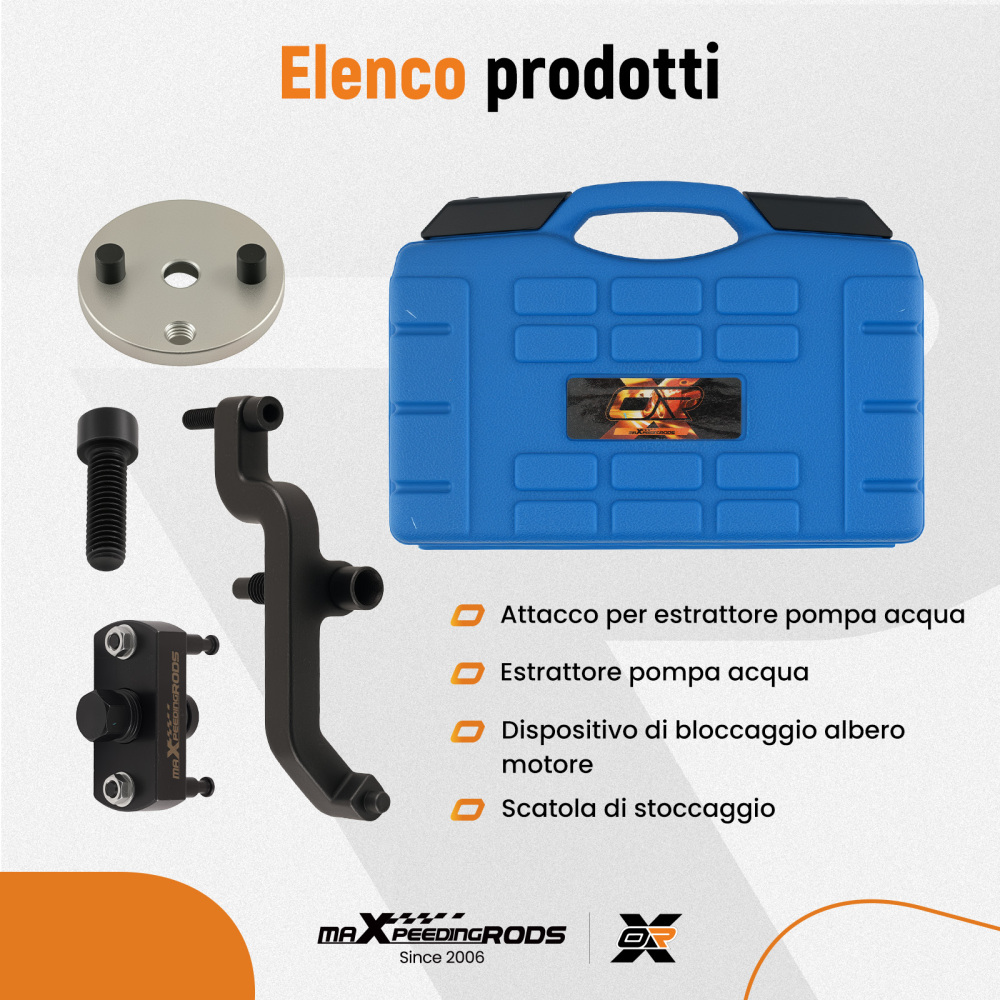 Estrattore Pompa Acqua compatibile per VW T5 2.5L TDI Touareg BLJ BLK BNZ T10221A T10225A