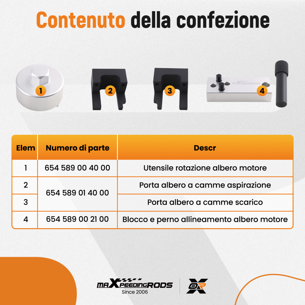 Attrezzi Bloccaggio compatibile per Mercedes OM654 1.6 2.0L W654 589 00 40 00 Classe A B C