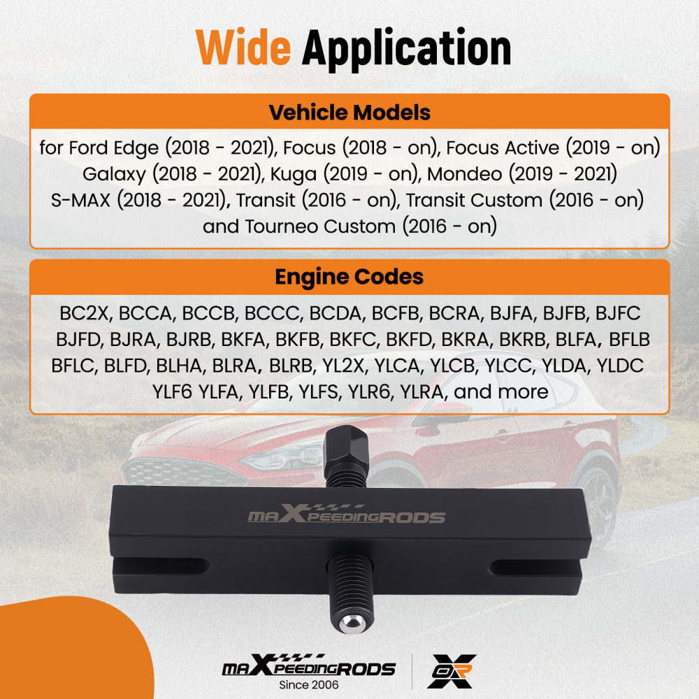 Crankshaft Pulley Puller compatible for Ford Transit TDCi 2016-2018 205-295 Engine Tool Kit