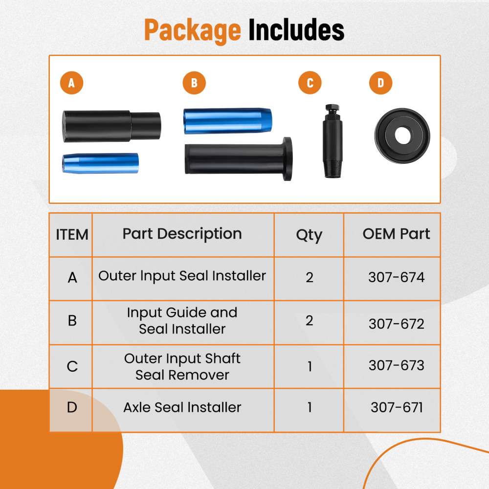 Dual Clutch Transmission Oil Seal Removal Tool compatible for Ford Focus Festiva DCT DPS6