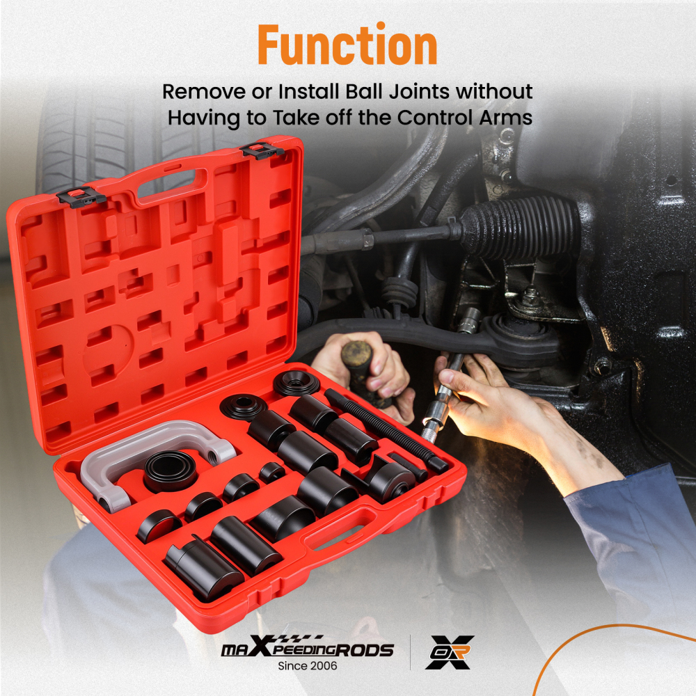 Ball Joint Press Master Kit for Auto Repair with Storage compatible for Case 21 Pieces Set