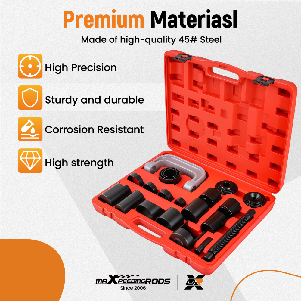 Ball Joint Press Master Kit for Auto Repair with Storage compatible for Case 21 Pieces Set