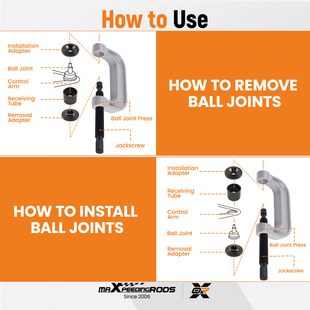 Ball Joint Press Master Kit for Auto Repair with Storage compatible for Case 21 Pieces Set