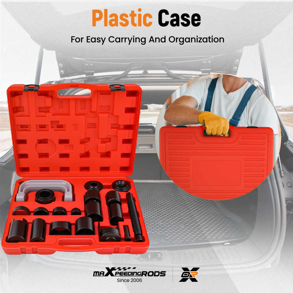 Ball Joint Press Master Kit for Auto Repair with Storage compatible for Case 21 Pieces Set