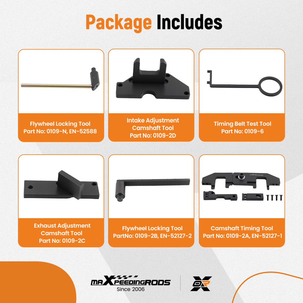 Camshaft Tool Kit compatible for Opel Combo-E 1.2 F12XHT D12XHT 2018+ 0109-6
