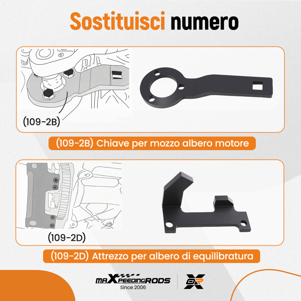 Attrezzi Fasatura Distribuzione compatibile per Peugeot 108 208 1.0 1.2 VTi 2014-2015 109-2D