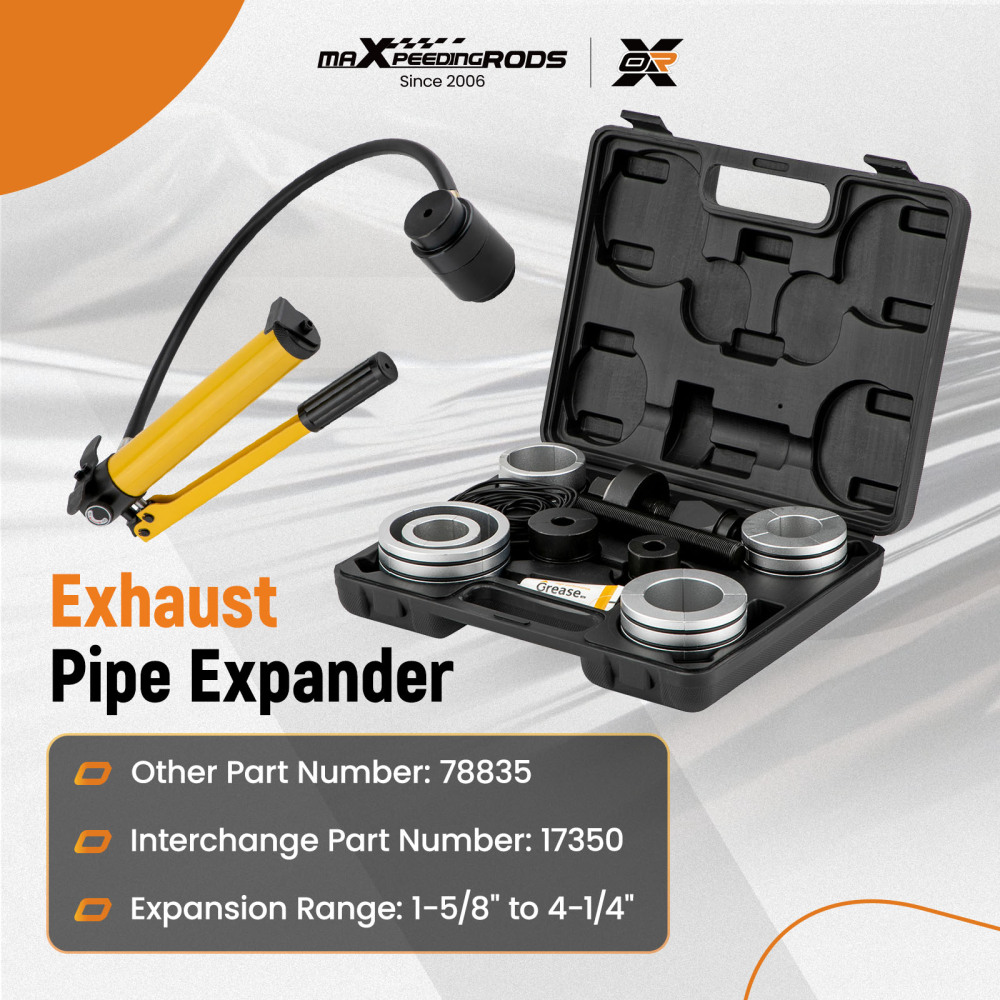 HYDRAULIC EXHAUST PIPE EXPANDER 10T STRETCHER TOOL SET 1 5/8 -4 1/4 UNIVERSAL