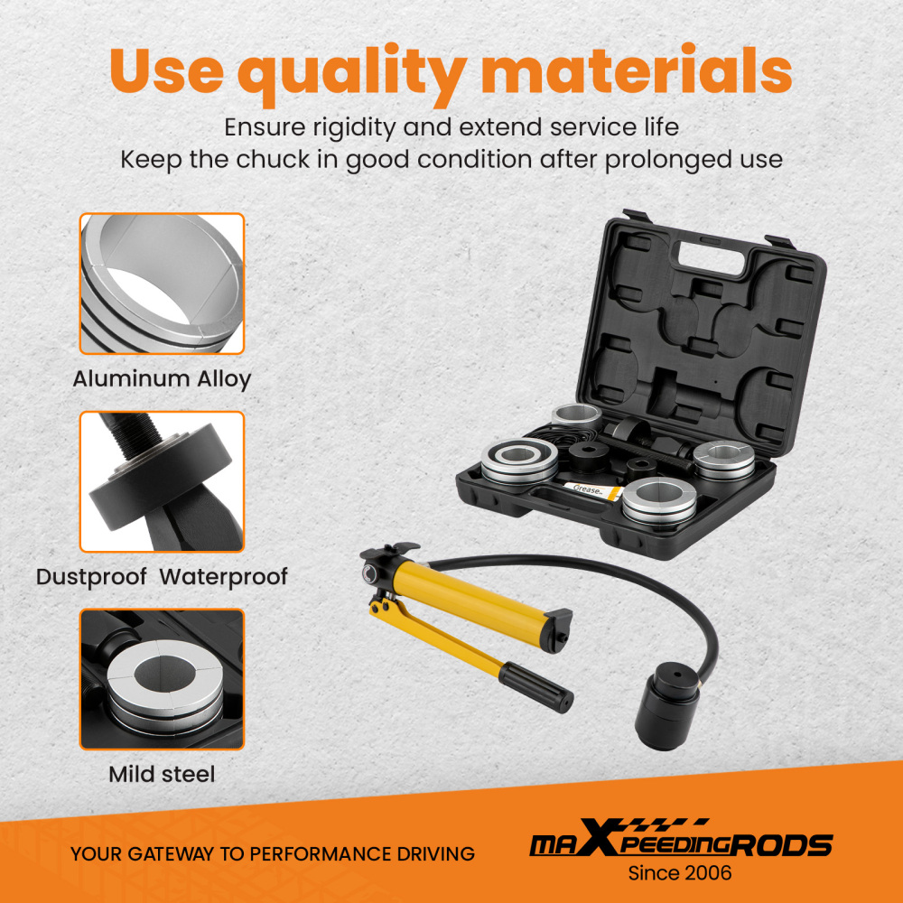 HYDRAULIC EXHAUST PIPE EXPANDER 10T STRETCHER TOOL SET 1 5/8 -4 1/4 UNIVERSAL