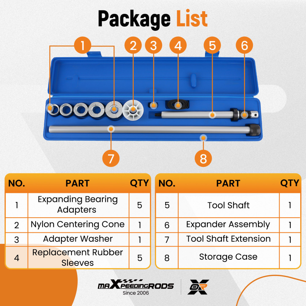 Universal Engine Camshaft Cam Bearing Installation Insert and Removal Tool