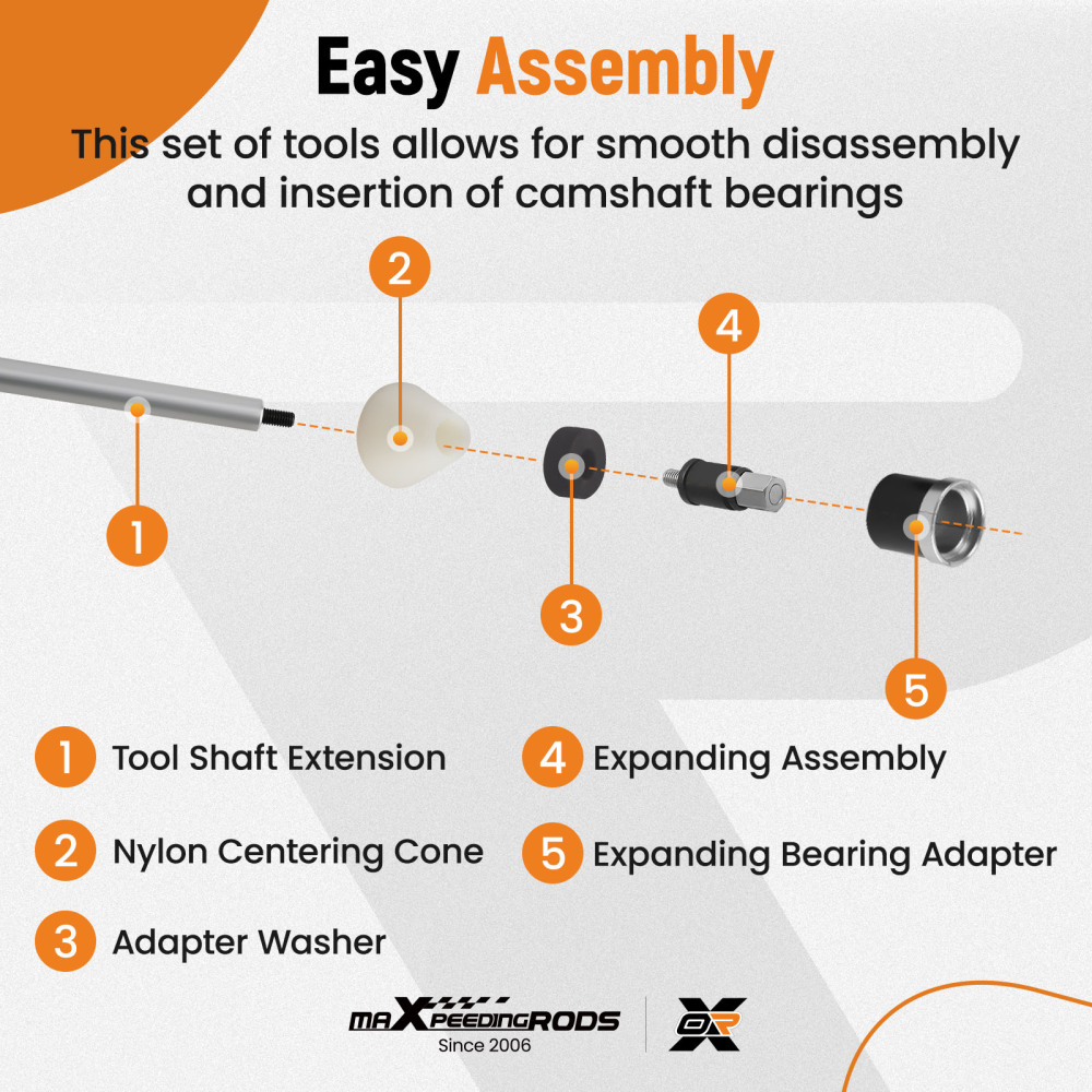 Universal Engine Camshaft Cam Bearing Installation Insert and Removal Tool