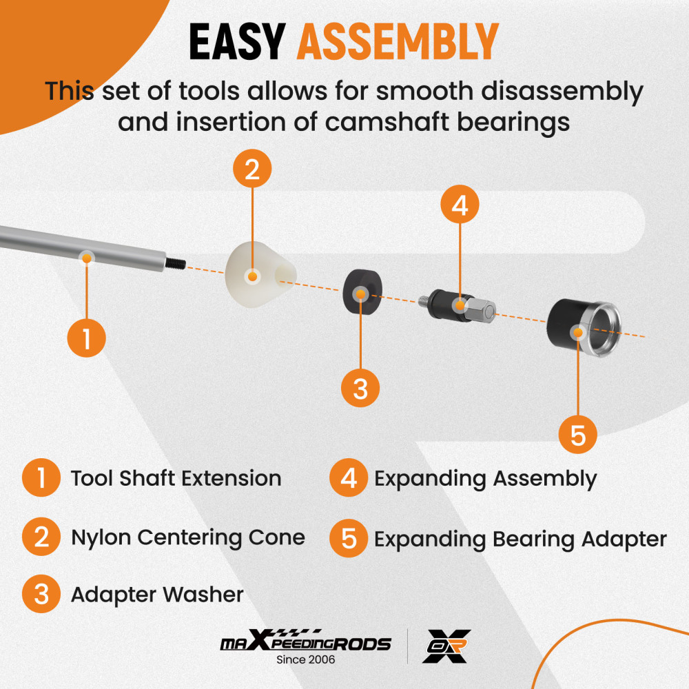 Universal Engine Camshaft Cam Bearing Installation Insert and Removal Tool