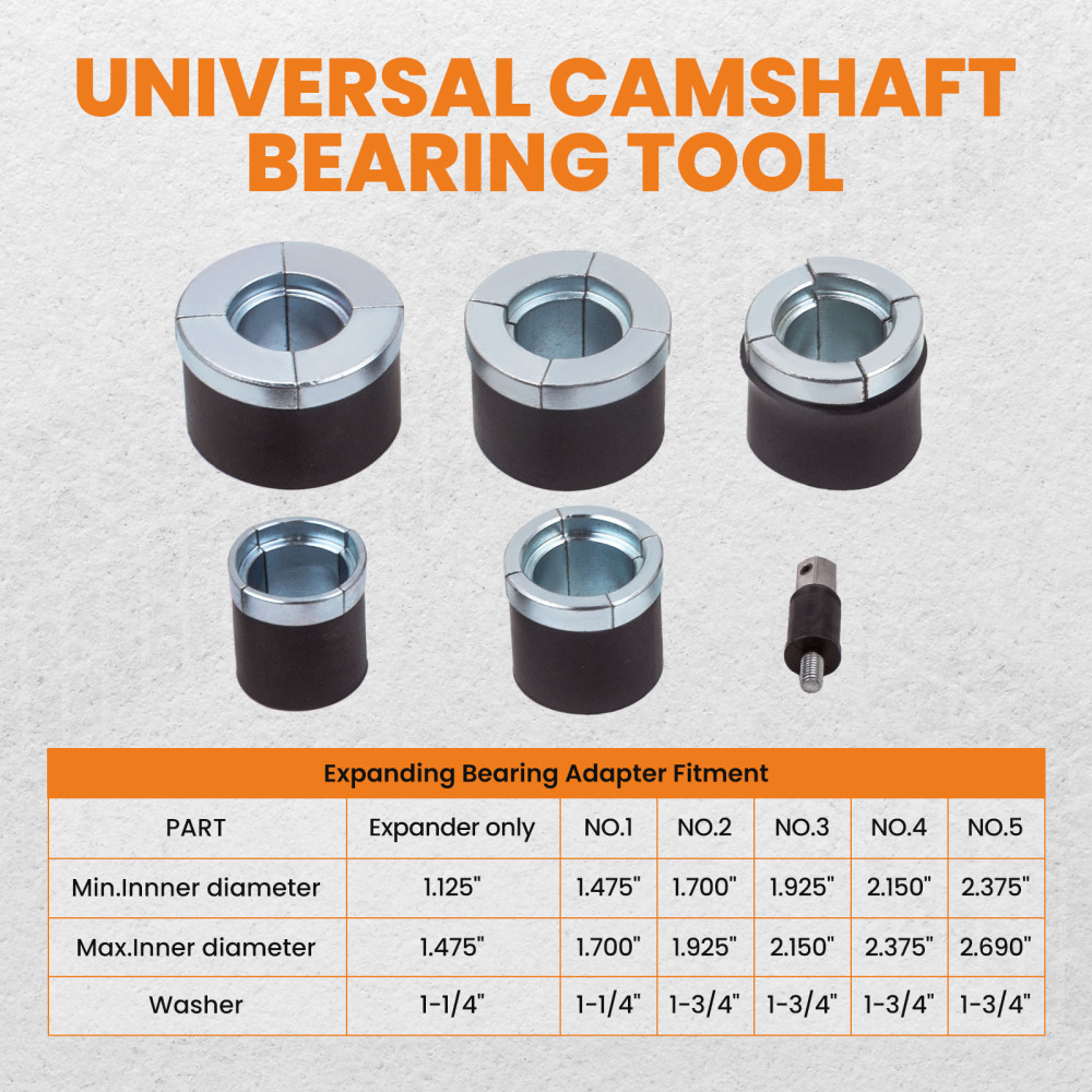 Set di attrezzi per la rimozione dell'installazione del cuscinetto della camma