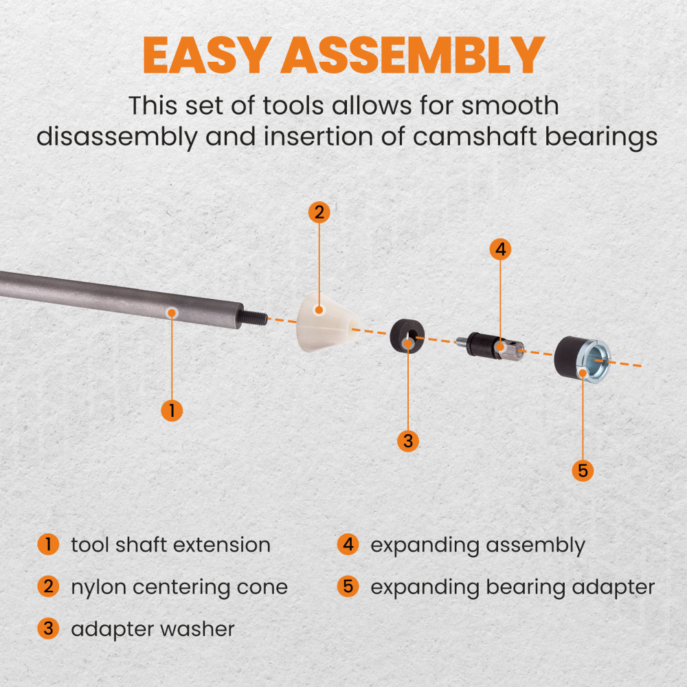 Set di attrezzi per la rimozione dell'installazione del cuscinetto della camma