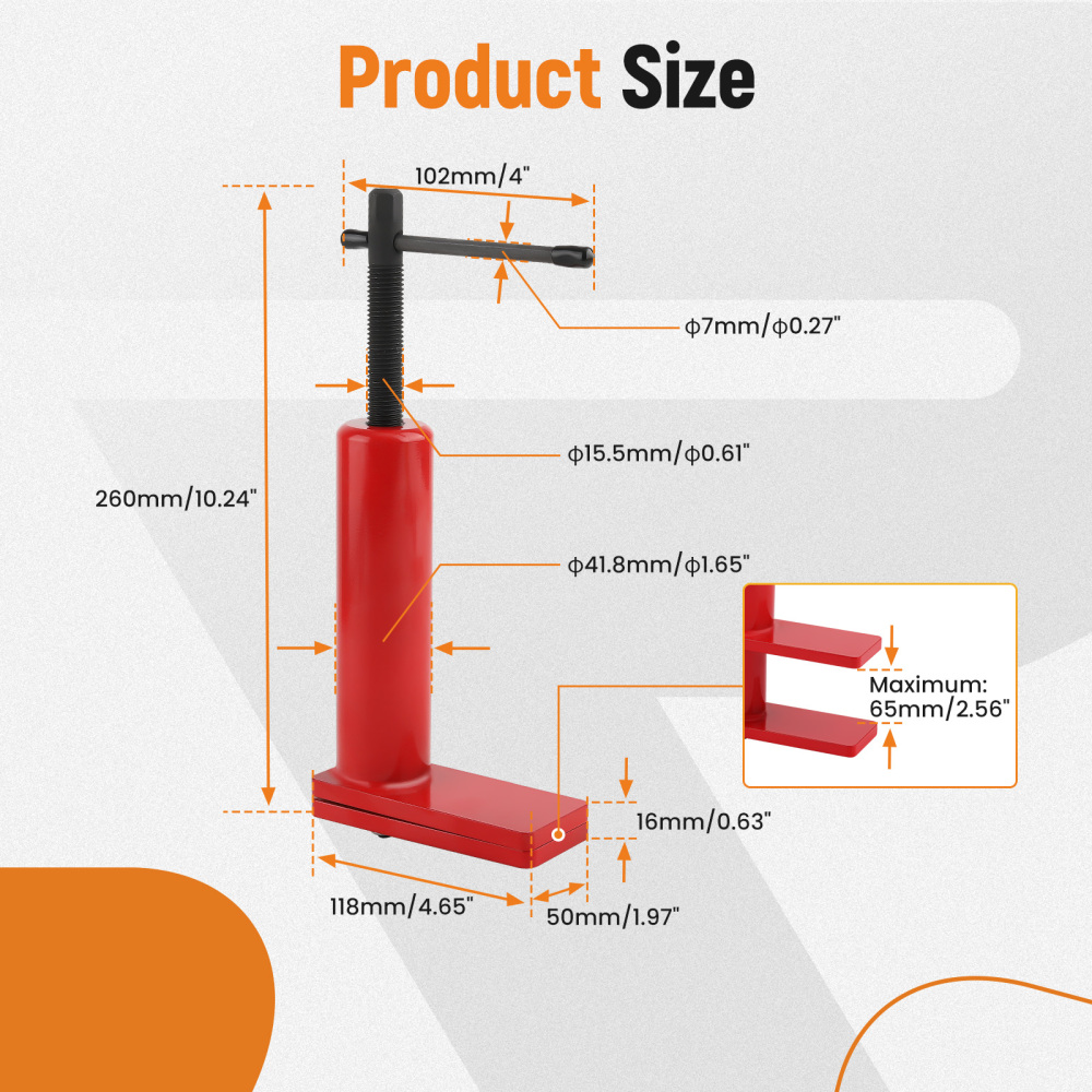 Brake Caliper Tool for Multi-Piston Brake Pad Spreader w/ 2 Hanger Hooks