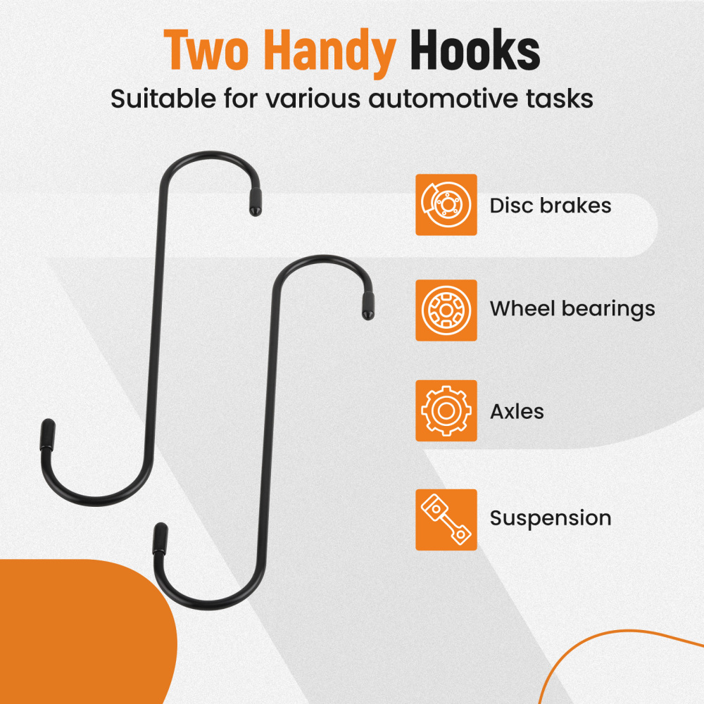 Brake Caliper Tool for Multi-Piston Brake Pad Spreader w/ 2 Hanger Hooks