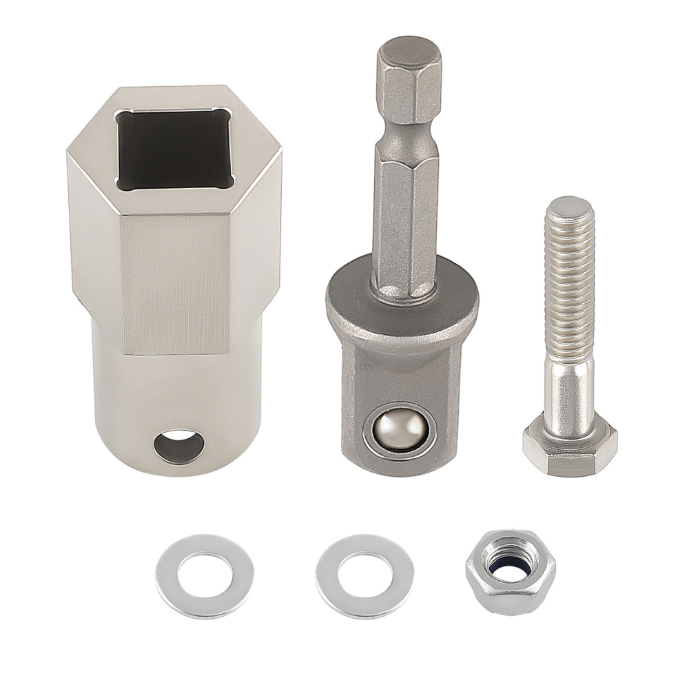 Top Wind trailer jack crank handle with a 1/2 Inch Socket Adapter BitSteel