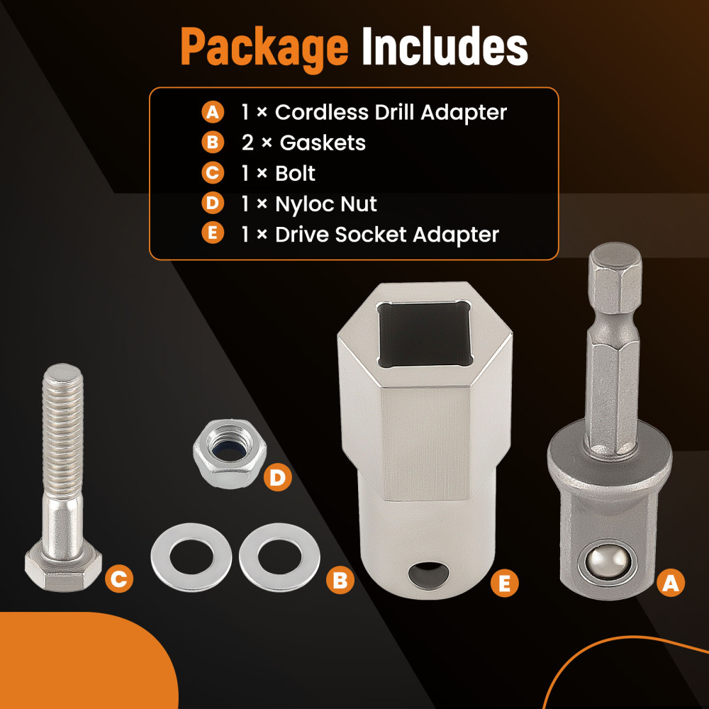 Top Wind trailer jack crank handle with a 1/2 Inch Socket Adapter BitSteel