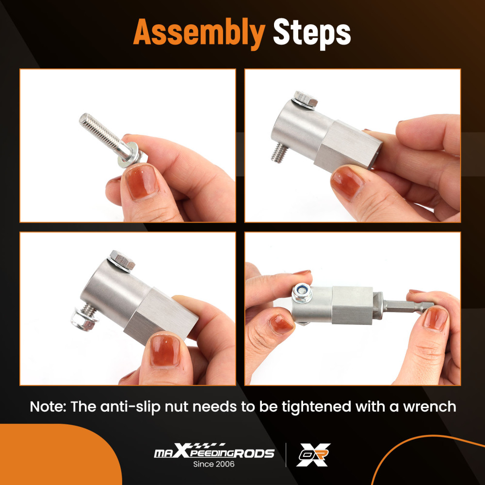 Top Wind trailer jack crank handle with a 1/2 Inch Socket Adapter BitSteel