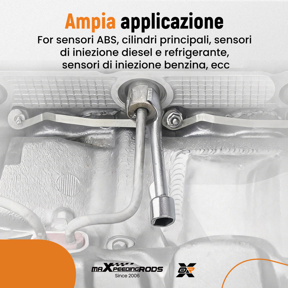 Chiavi Bussola 100mm for Iniettori Diesel compatibile per BMW Audi 12-19mm Attacco 1/2