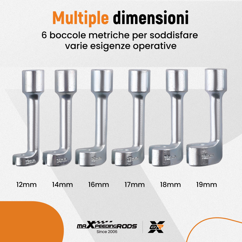 Chiavi Bussola 100mm for Iniettori Diesel compatibile per BMW Audi 12-19mm Attacco 1/2