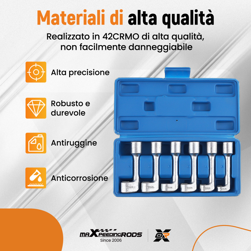 Chiavi Bussola 100mm for Iniettori Diesel compatibile per BMW Audi 12-19mm Attacco 1/2