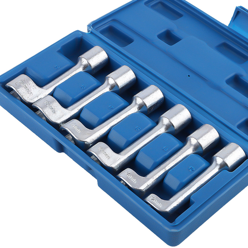1/2 Drive L Type Diesel Injector Line Socket Wrench Set compatible for BMW Audi 12-19mm