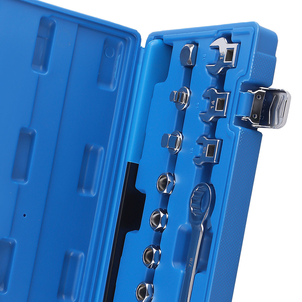 15-Piece Universal Ratcheting Serpentine Belt Tool Set Black Set