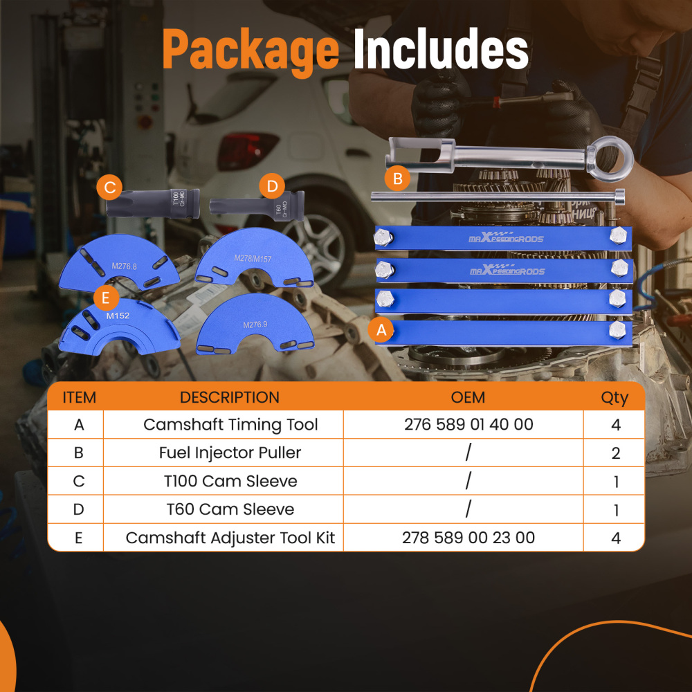 Timing Chain Tool compatible for Mercedes Benz E400 S450 M278 M270 M274 M276 M133 SLK 350