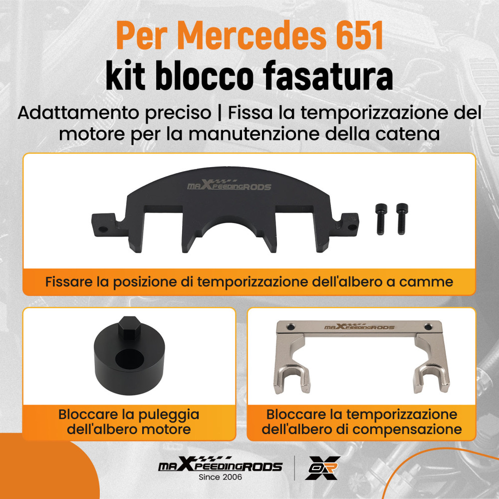 Attrezzi Fasatura Motore compatibile per Mercedes-Benz E-Class W212 651 2009-2016 651.961