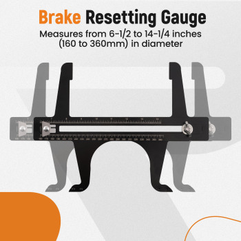 Brake Measuring Tool 6-1/2 to 14-1/4 inches 160-360mm Brake Resetting Gauge Tool