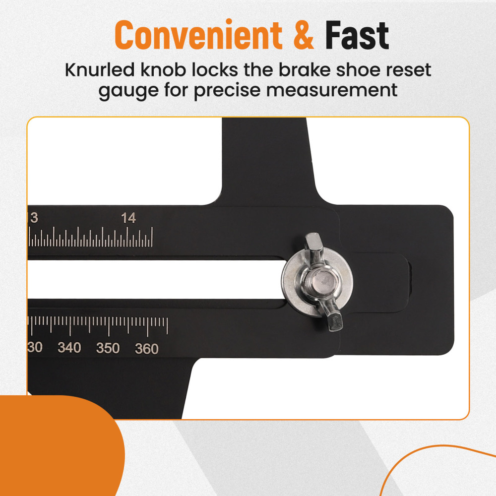 Brake Measuring Tool 6-1/2 to 14-1/4 inches 160-360mm Brake Resetting Gauge Tool