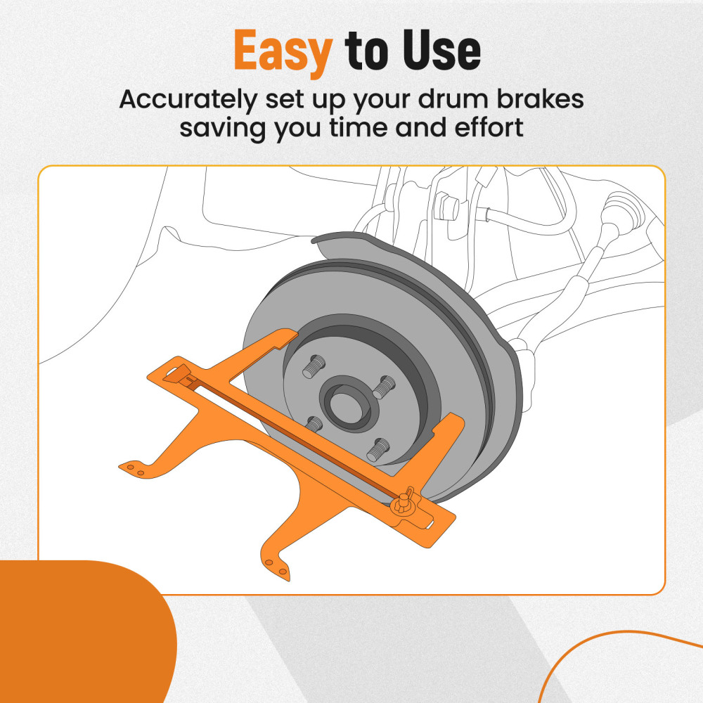 Brake Measuring Tool 6-1/2 to 14-1/4 inches 160-360mm Brake Resetting Gauge Tool