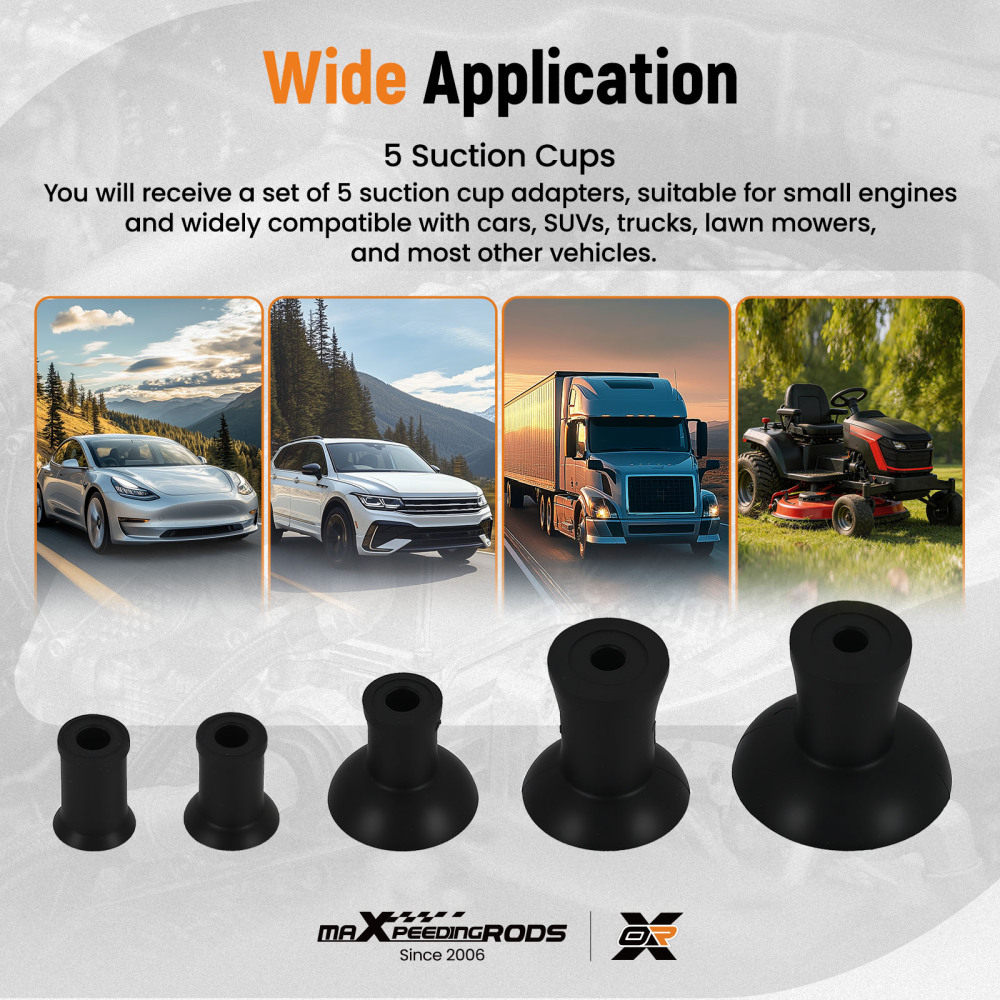 5pc Valve Lapping Tool Set for Automotive Engine Repair 16-45mm Suction Plates