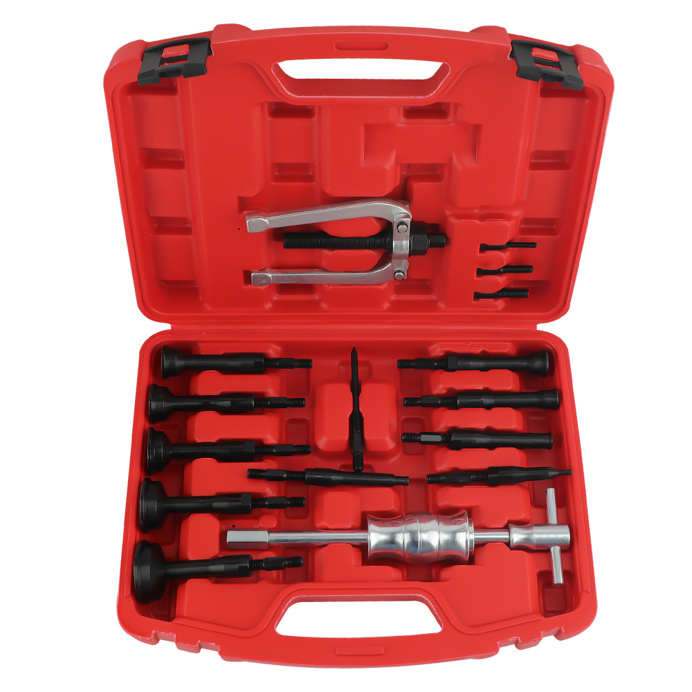 16pcs Inner Bearing Extractor Blind Remover Bushes Puller Slide Hammer Tool Kit