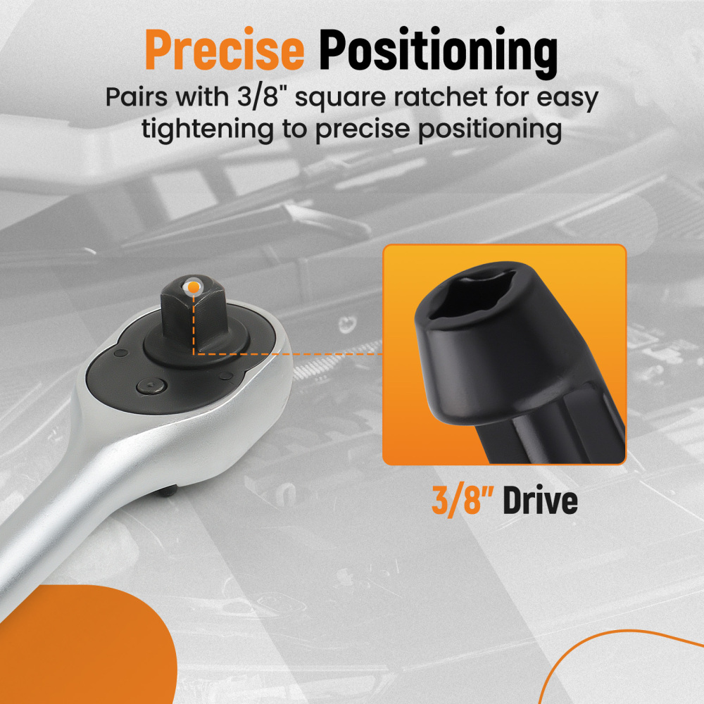 5pc Fuel Line Socket Tool Kit 17-24mm compatible for Audi BMW VW Diesel Engine 12090