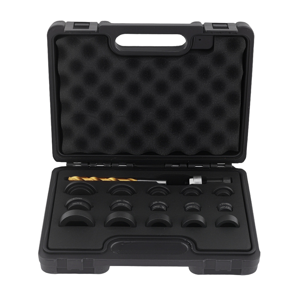 17pc Parking Sensor Hole Cutter Maker Tool Set for Vehicle Bumper Steel Kit