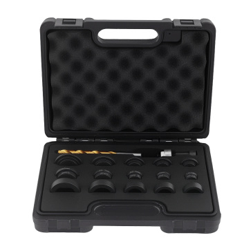 17pc Parking Sensor Hole Cutter Maker Tool Set for Vehicle Bumper Steel Kit