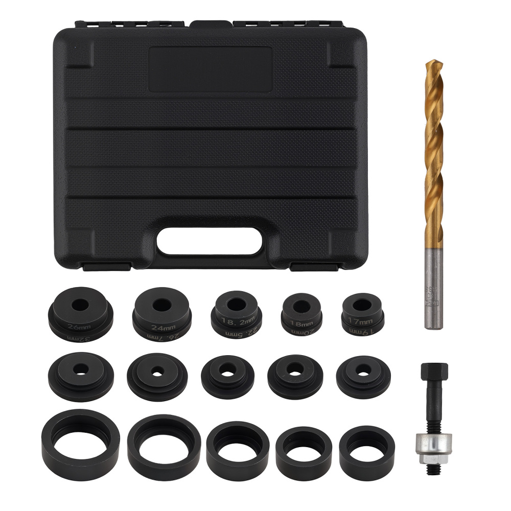 17pc Parking Sensor Hole Cutter Maker Tool Set for Vehicle Bumper Steel Kit