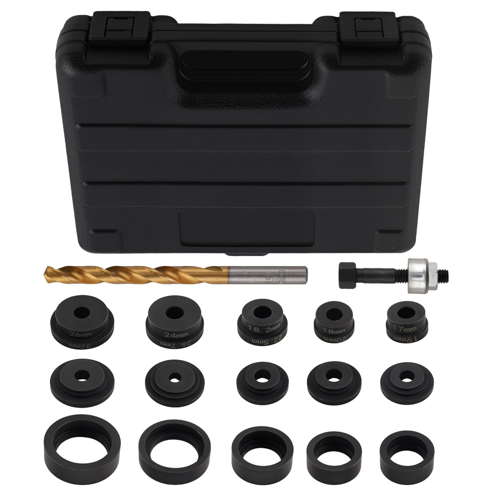 17pc Parking Sensor Hole Cutter Maker Tool Set for Vehicle Bumper Steel Kit