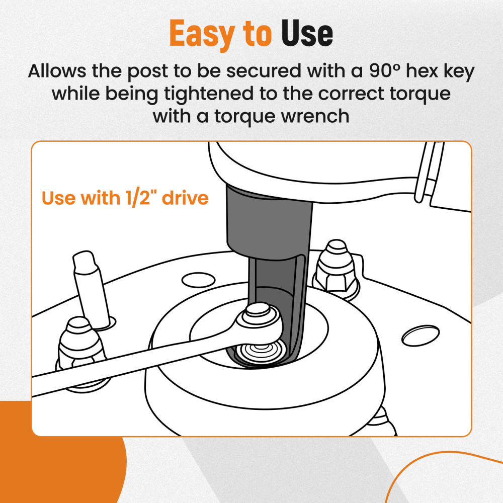 5pcs Strut Nut Socket 18mm 19mm 21mm 22mm 24mm 1/2 Drive Suspension Shock Tool