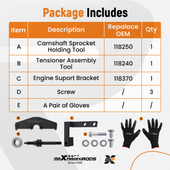 Timing Tool LockingSet compatible for BMW Mini R50 R52 R53 1.6 L 118240 118370